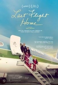 Last Flight Home film poster of family on airplane jetway stairs